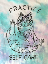 Practice Self Care Kitty - Unisex Tie-Dye T-Shirt