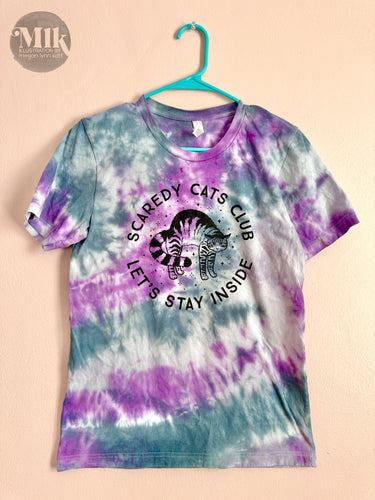 Scaredy Cats Club - Unisex Tie-Dye T-Shirt
