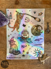 Witchy Kitty Holographic Kiss-cut Sticker Sheet