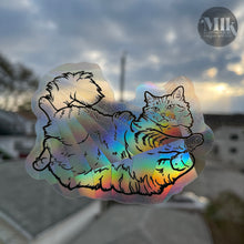 Set of 3 Rainbow Kitty Suncatcher Window-Clings