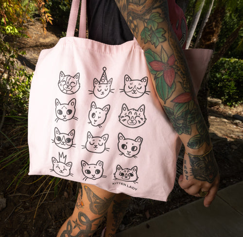 Kitten Lady x Megan Lynn Kott Tote Bags