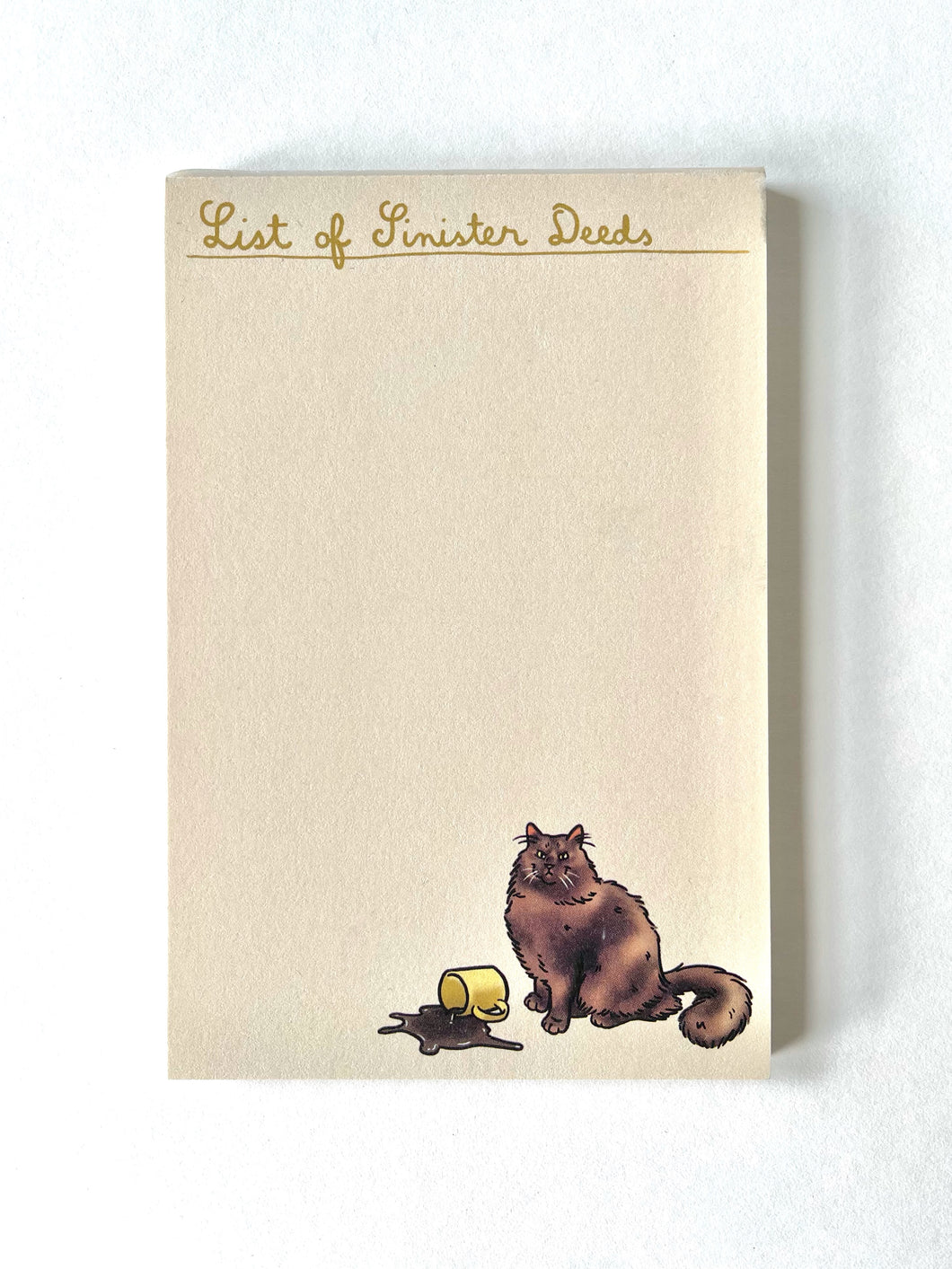Sinister Deeds Kitty Notepad - 4.5 x 5.75
